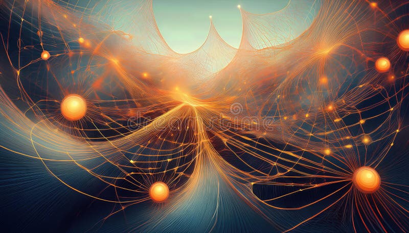 Intricate Abstraction of Lines and Shapes A Dynamic, Mesmerizing Visual Puzzle in Vibrant Colors, Perfect for Digital Art, Home vector illustration