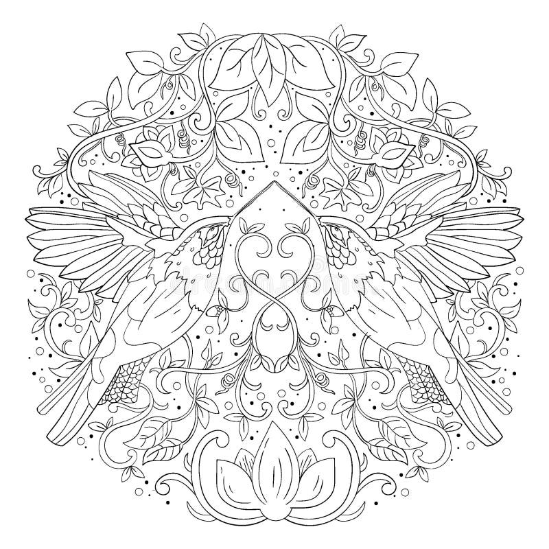 Intricate Bird Design. Vector Illustration Decorative Design Stock ...