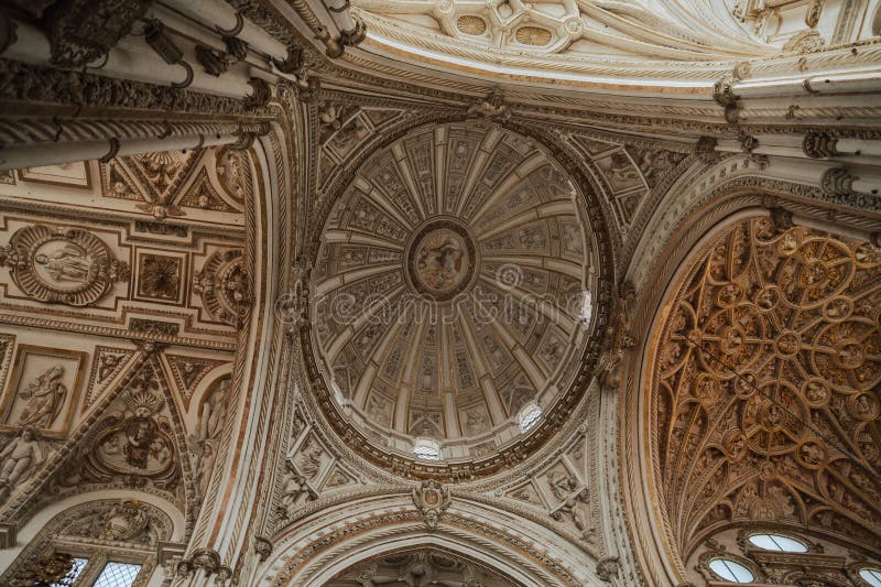 Intricate Cathedral Ceiling stock illustrationer