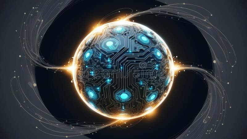 Intricate Circuit Board Design Featuring Luminous Light Element Illuminating the Complex Pathways of Electrical Connectivity and Technological Innovation