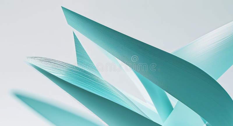 Intricate composition of abstract pencil strokes showcasing curves and angles in soft teal tones stock photos