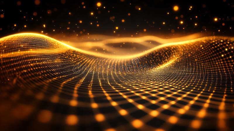Intricate 3D visualization of quantum fields showcasing particle dynamics and energy fluctuations royalty free stock photography