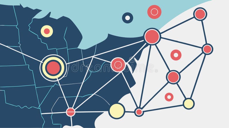 Intricate Data Network, Global Digital Communication System, vector design Generative AI vector illustration