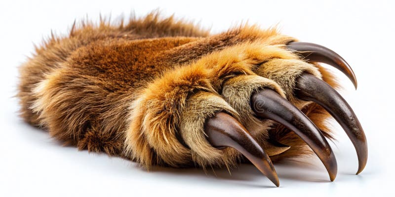 Intricate Detail of a Bear Claw A Macro Photography Exploration of Texture Fur and Anatomy royalty free illustration