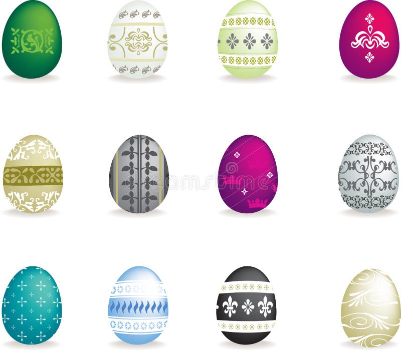 Intricate easter egg set 1