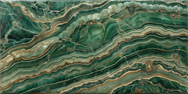Intricate emerald and gold veined stone texture a high-resolution image ideal for design projects and artistic applications. stock illustration