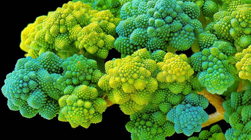 Intricate fraktale Wunderbaum von Pythagoras zeigt atemberaubende grüne Farben und einzigartige Muster lizenzfreie abbildung