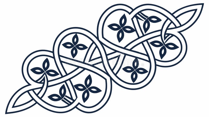 Intricate Geometric Celtic Knot, Symbolism, Heritage Complex Design, vector design Generative AI stock illustration