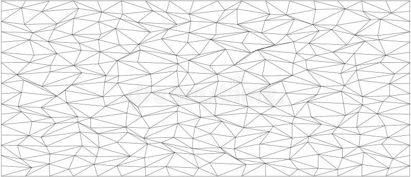 Intricate geometric chaos pattern design with abstract triangular network for creative projects vector illustration