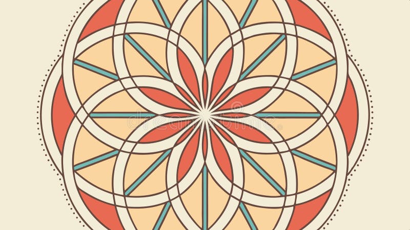 Intricate geometric circular pattern mandala design vector design Generative AI stock illustration