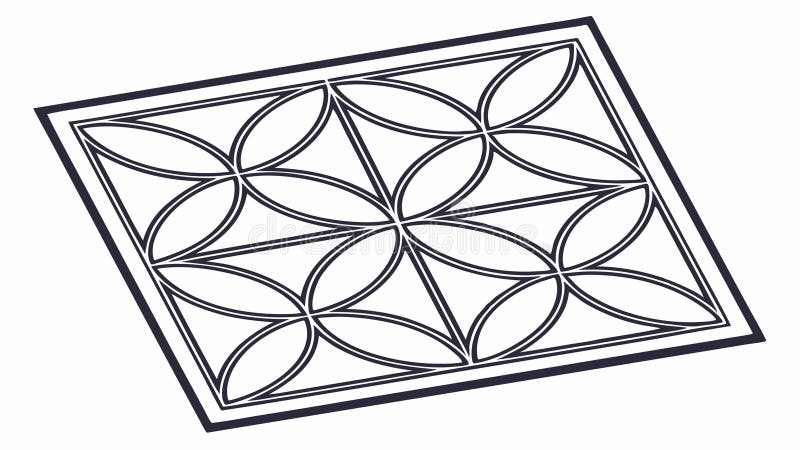 Intricate Geometric Floral Pattern, Abstract Design, Decoration, Texture Vector, Harmony, vector design Generative AI stock illustration