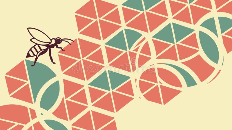 Intricate Geometric Honeycomb Pattern, vector design Generative AI vector illustration