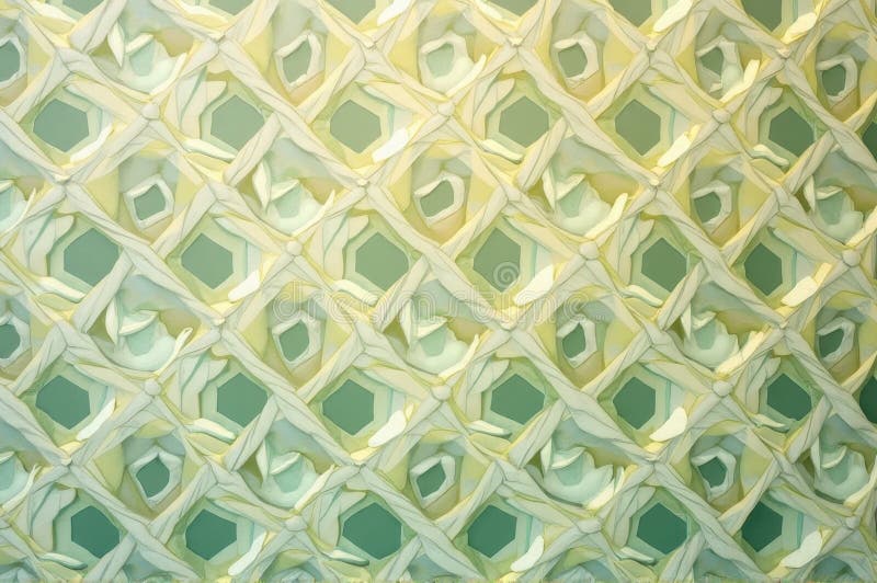 Intricate geometric lattice design with muted green background royalty free illustration