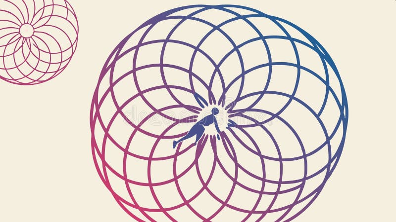 Intricate geometric mandala with dynamic swirling line patterns vector design Generative AI vector illustration