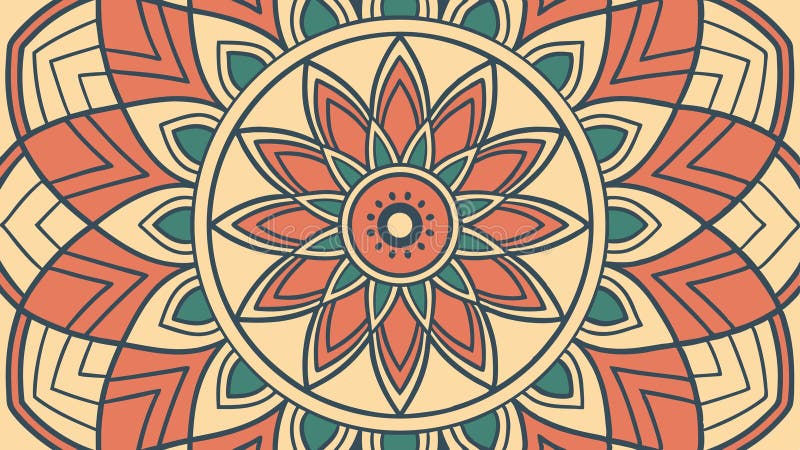 Intricate Geometric Mandala Pattern Design, vector design Generative AI stock illustration