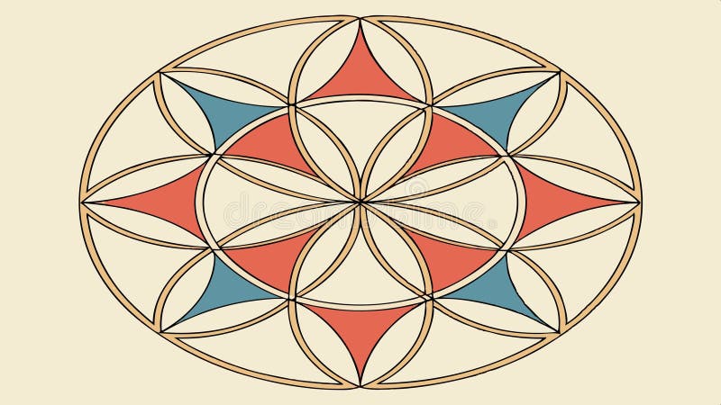 Intricate geometric mandala pattern detailed abstract design vector design Generative AI vector illustration
