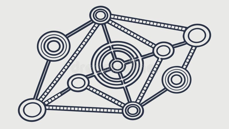 Intricate Geometric Pattern Abstract Design Vector Art Vektordesign Generative AI lizenzfreie abbildung