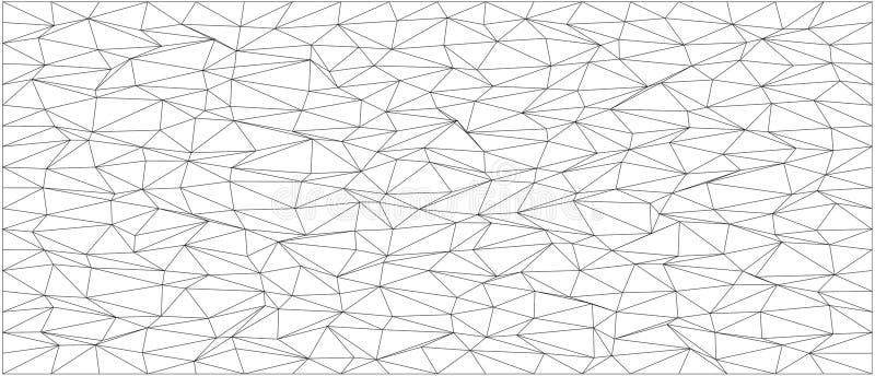 Intricate geometric pattern with chaotic triangular lines for modern design concepts and backgrounds stock illustration