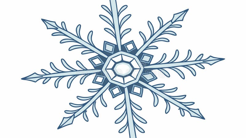 Intricate Geometric Snowflake, Winter Season Motif, vector design Generative AI vector illustration