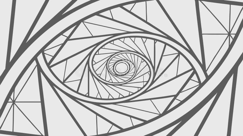 Intricate geometric spiral abstract pattern, vector design Generative AI royalty free illustration