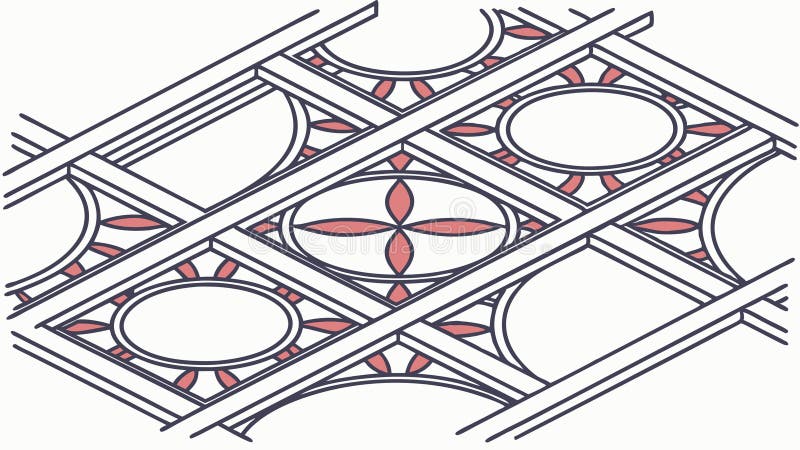 Intricate geometric tile pattern, decorative and symmetrical, vector design Generative AI royalty free illustration
