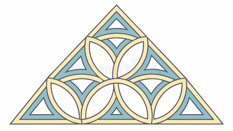 Intricate Geometric Triangle, Abstract Pattern Design, Modern Art, vector design Generative AI stock illustration