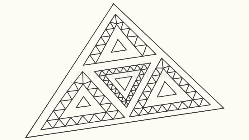 Intricate Geometric Triangle Pattern Design Vector, vector design Generative AI stock illustration