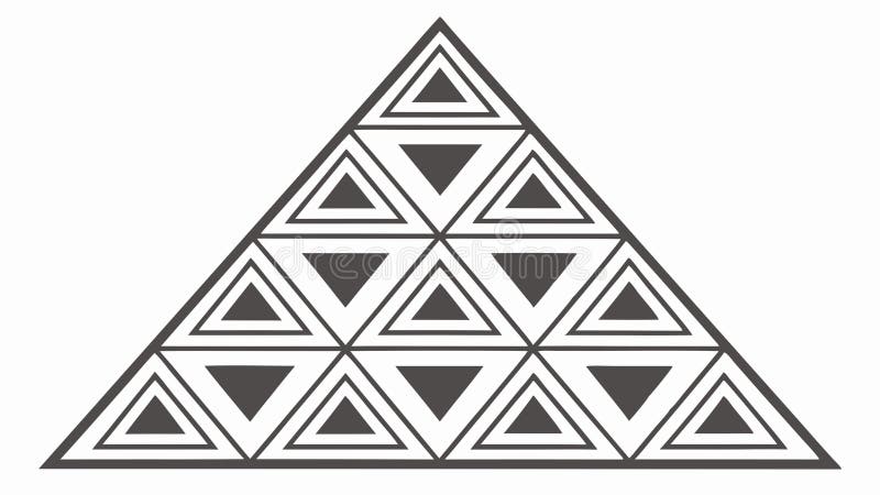 Intricate Geometric Triangle Pattern Design, vector design Generative AI stock illustration