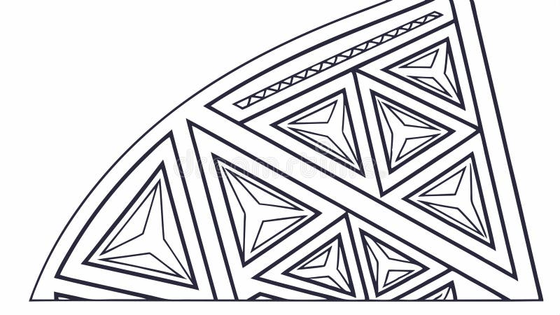 Intricate Geometric Triangle Pattern Vector Illustration, Abstract Design Background, vector design Generative AI stock illustration