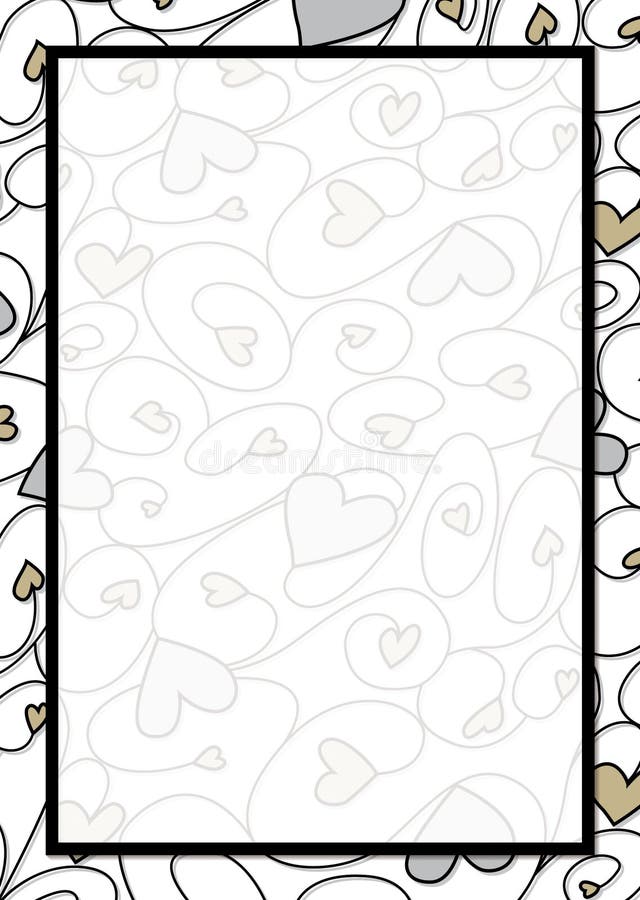 Download Swirly Heart Border In Vector Format. Stock Vector ...