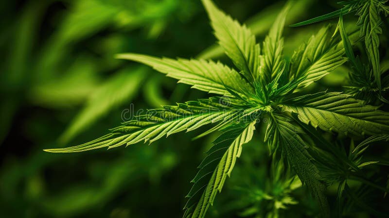 Intricate hemp sprig royalty free illustration