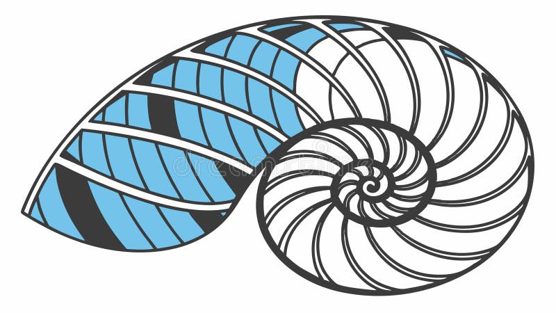 Intricate Nautilus Shell Marine Illustration, vector design Generative AI vector illustration