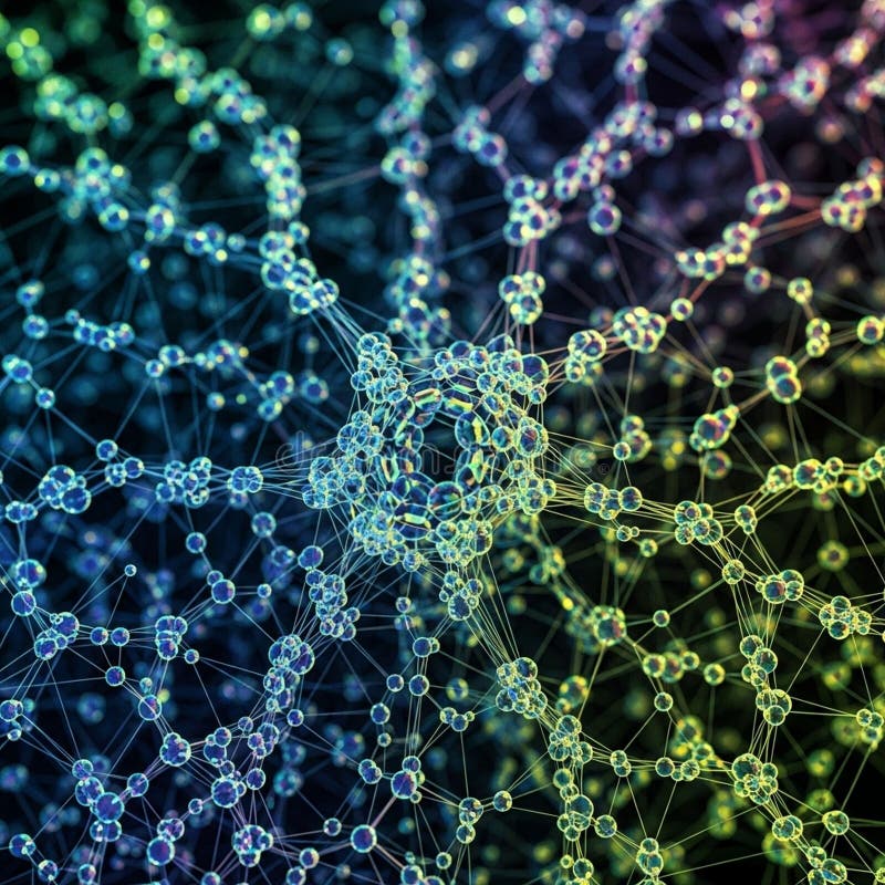 Futuristic visualization, evoking technological or biological vector illustration