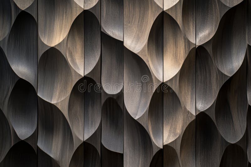 Intricate Patterns on Cladding Board. This high-resolution image showcases a cladding board featuring detailed and intricate patterns, elegantly displayed against a seamless studio backdrop. The craftsmanship and design are highlighted, making it a perfect visual for architectural inspiration.