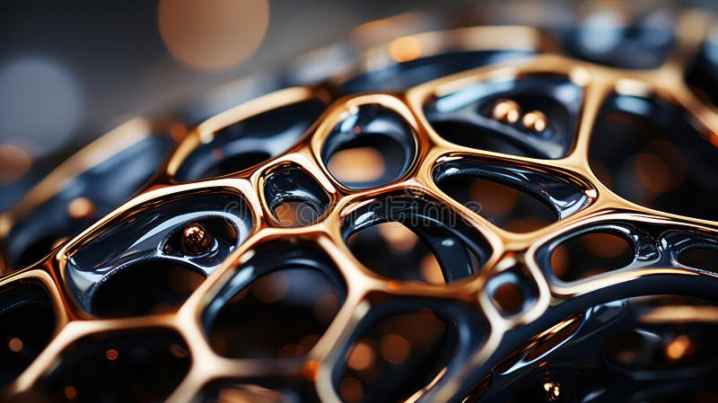 Forged Intricacies: Abstract Macro Close-Up of Bent Metal royalty free stock photos