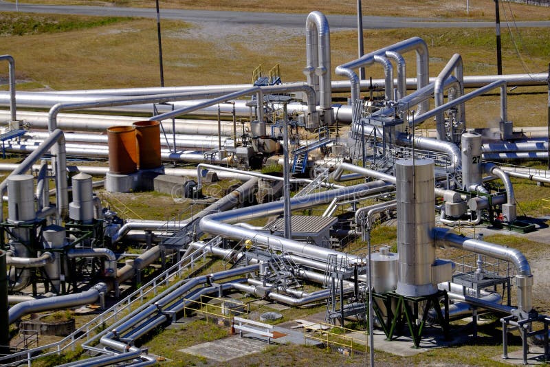 Sustainable Energy Geothermal Field stock image