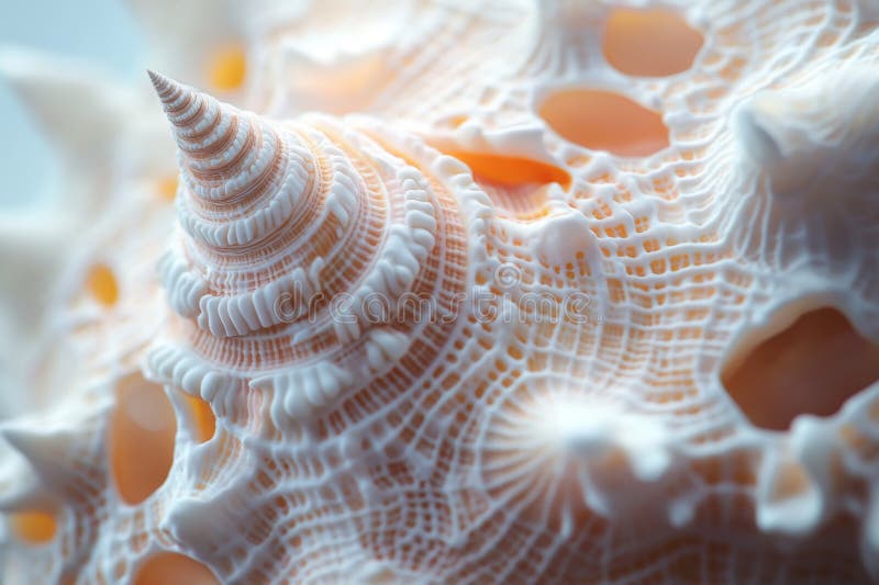 Intricate Seashell Patterns Close Up royalty free illustration