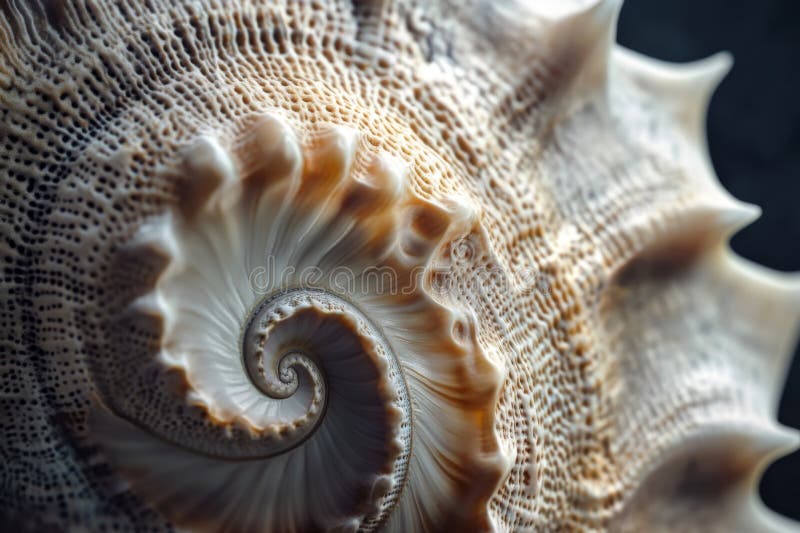 Intricate Seashell Patterns and Textures stock illustration