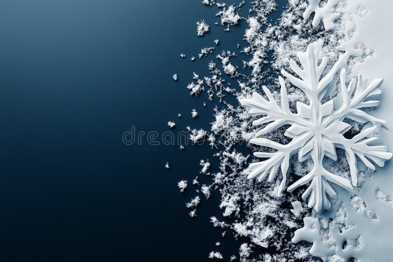 Intricate white snowflake stock photo