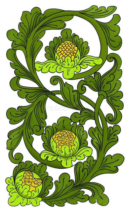 Intricate Wood Carving Ornament Traditional Engraved Pattern royalty free illustration