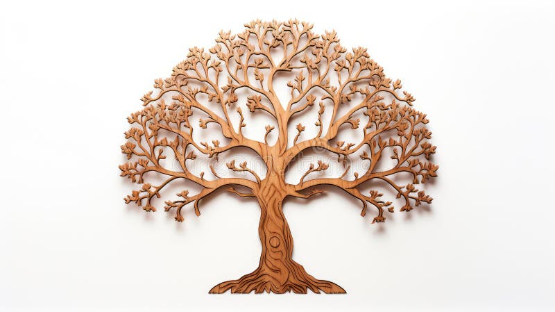 Intricate wood cutout stock illustration