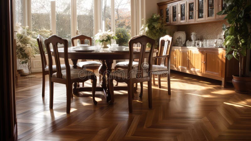 Intricate wood floor vector illustration