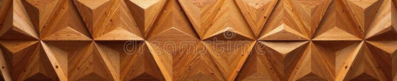 Intricate wood geometric shapes form wall paneling , material, graphic stock illustration