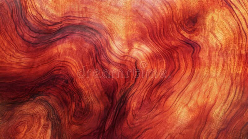 Intricate Wood Grain Pattern in Rich Red and Orange Hues royalty free illustration