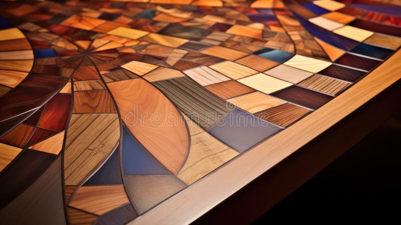 Intricate wood table pattern vector illustration