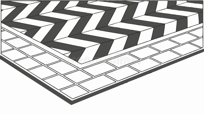 Intricate zig,zag pathway or brickwork pattern abstract vector design Generative AI royalty free illustration