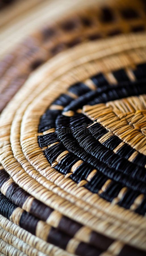 Intricato chetry nativo americano, legato a modelli tradizionali di tessitura e a trama naturale illustrazione vettoriale