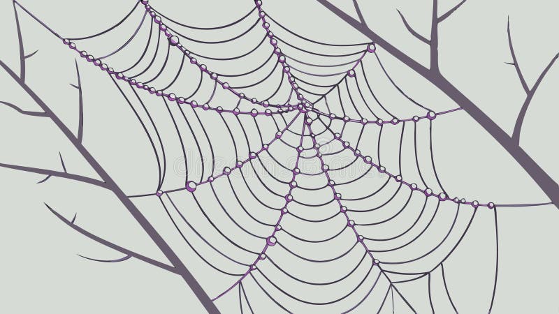 Intricentierte Spinnweb-Illustrationsvektor-Design Generative AI stock abbildung