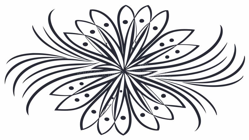 Intricera Abstract Floral Design Vector Decorative Motif-vektordesign Generative AI vektor illustrationer