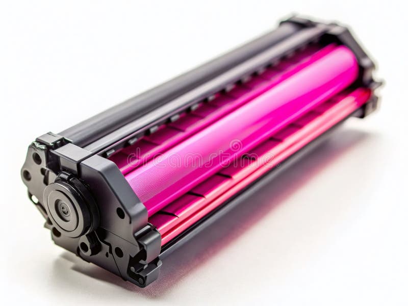 Intriguing CloseUp of a Miniature Magenta Toner Cartridge A TiltShift Perspective on Tiny Technology vector illustration